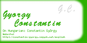 gyorgy constantin business card